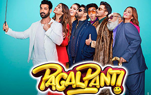 The lead cast of Anees Bazmee`s Bollywood comedy film `Pagalpanti`